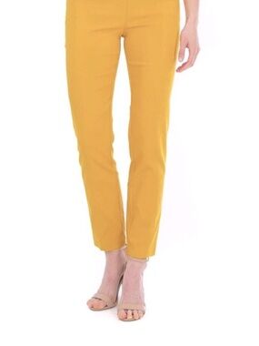 Zac & Rachel Mustard Yellow Pull on Crop Dress Pants Womens Size 6 25” inseam